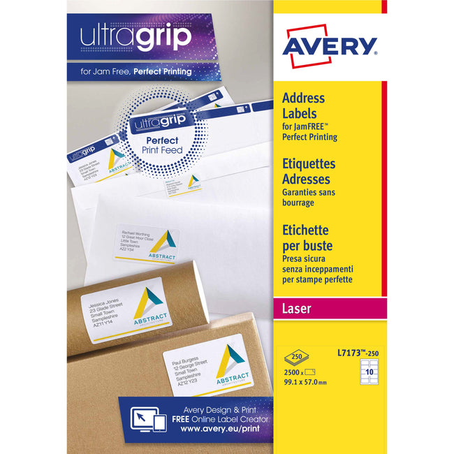 Avery - Label L7173-250 99.1x57mm white 2500 labels
