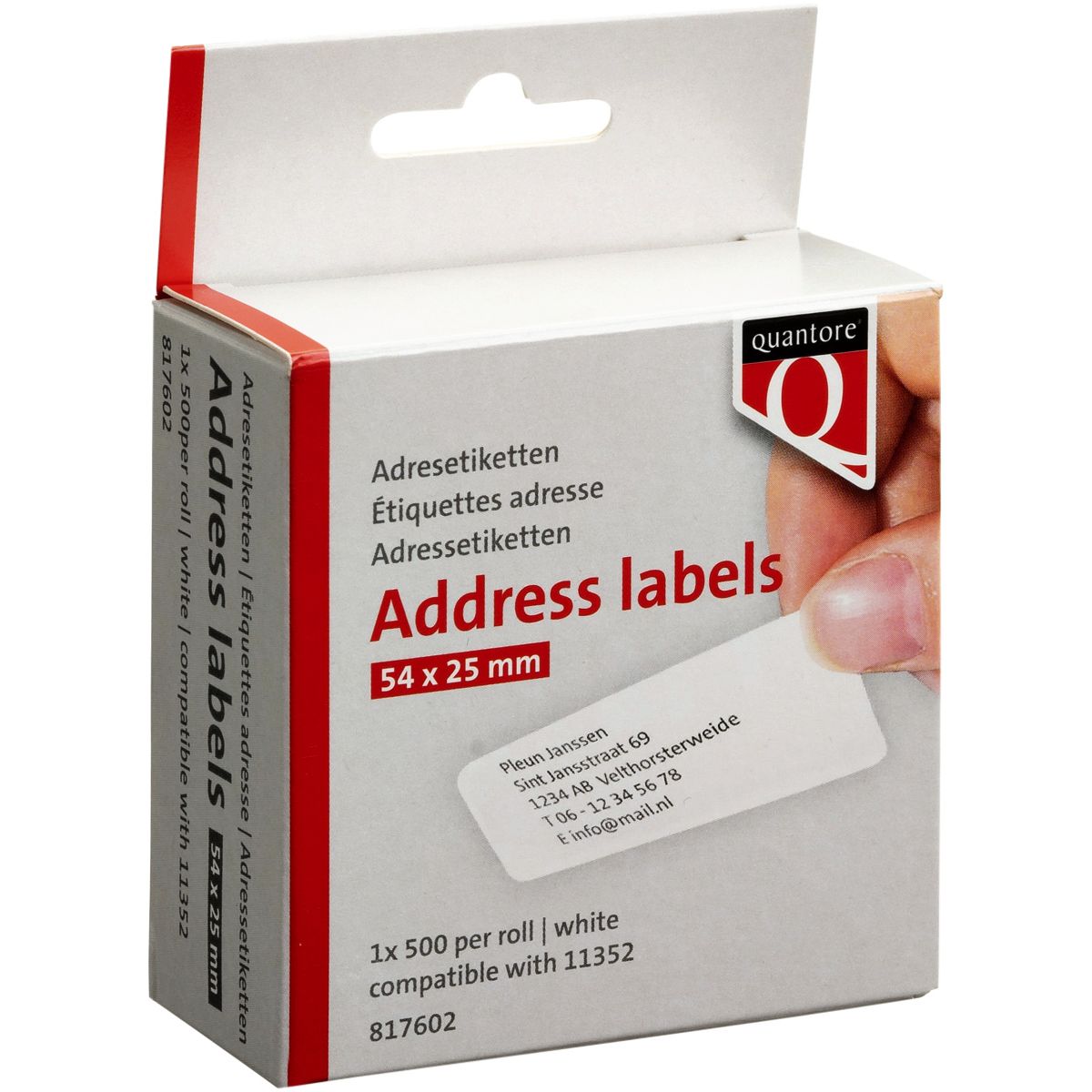 Quantore -  Label etiket 11352 54mmx25mm retour wt
