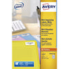 Avery - Etiqueta L7651Y-25 38,1x21,2mm amarillo neón 1625 etiquetas | 5 piezas