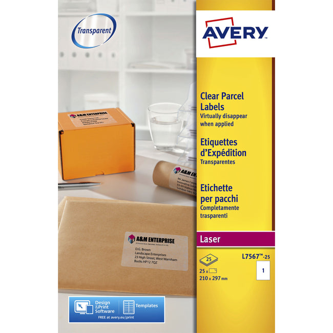 Avery -  Etiket  l7567-25 210x297mm tr 25st