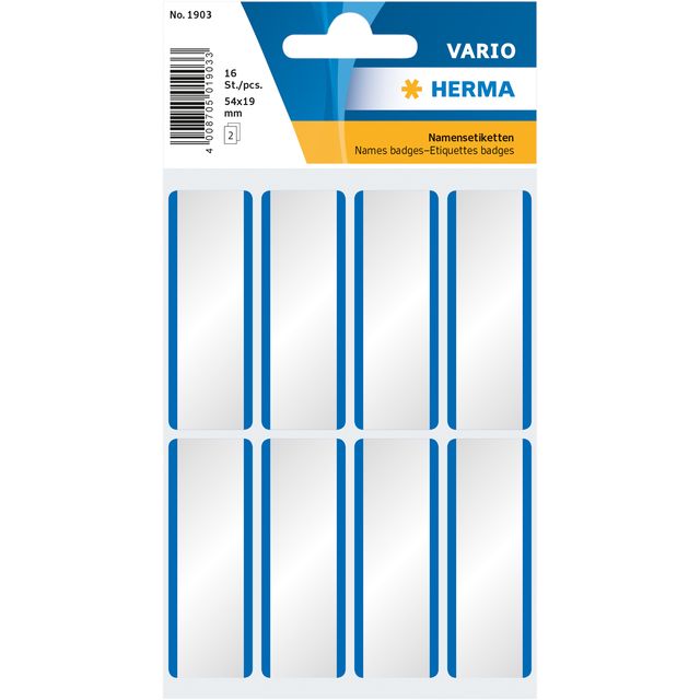 HERMA -  Naambadge etiket  1903 54x19mm wit bl 16st
