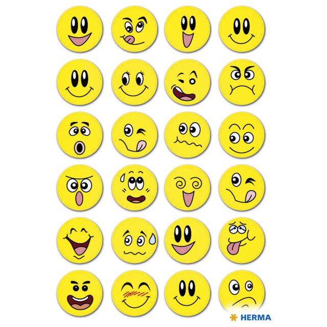 Herma - Herma 3657 Smiley -Label mit wackelnder Wirkung | Blasen Sie ein 1 Blatt | 10 Stück