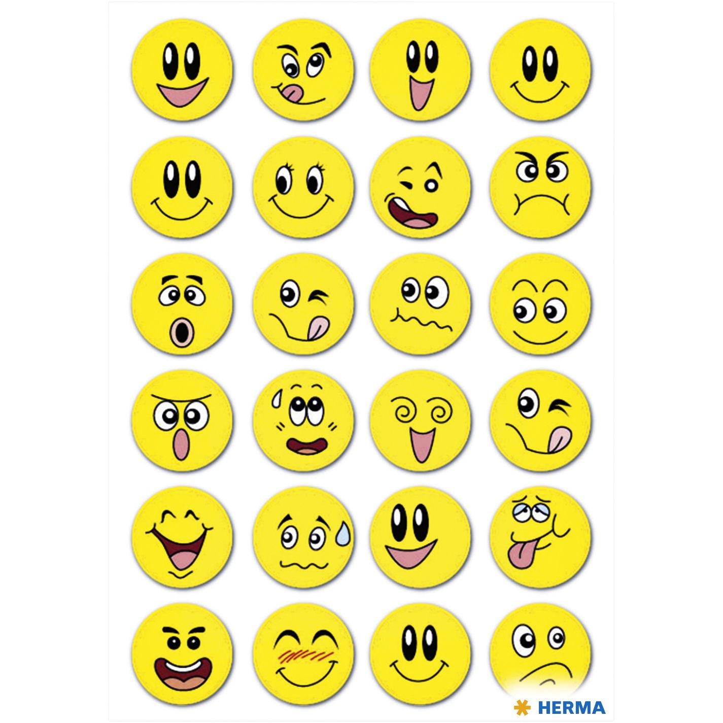 HERMA -  Etiket  3657 smiley met wiebeleffect