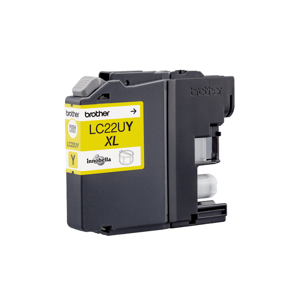 Brother - Tintenpatrone, 1.200 Seiten, OEM LC-22UY, gelb