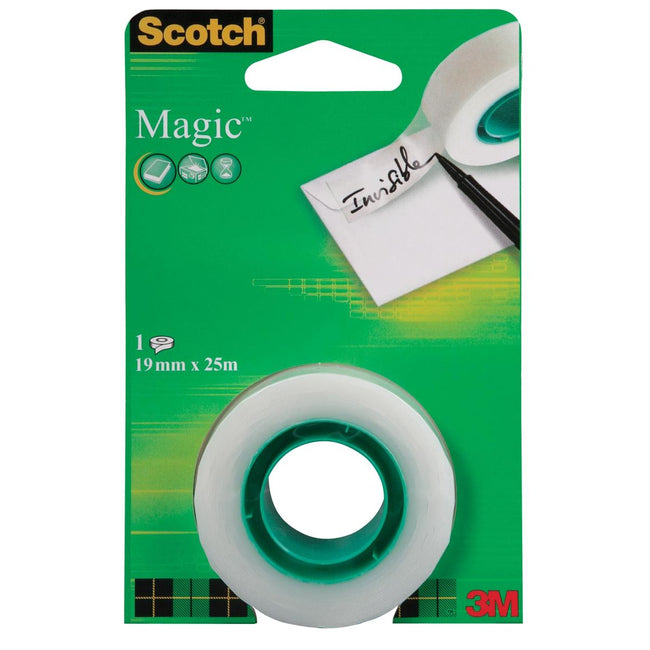Scotch -  plakband Magic e ft 19 mm x 25 m, blister met 1 rolletje
