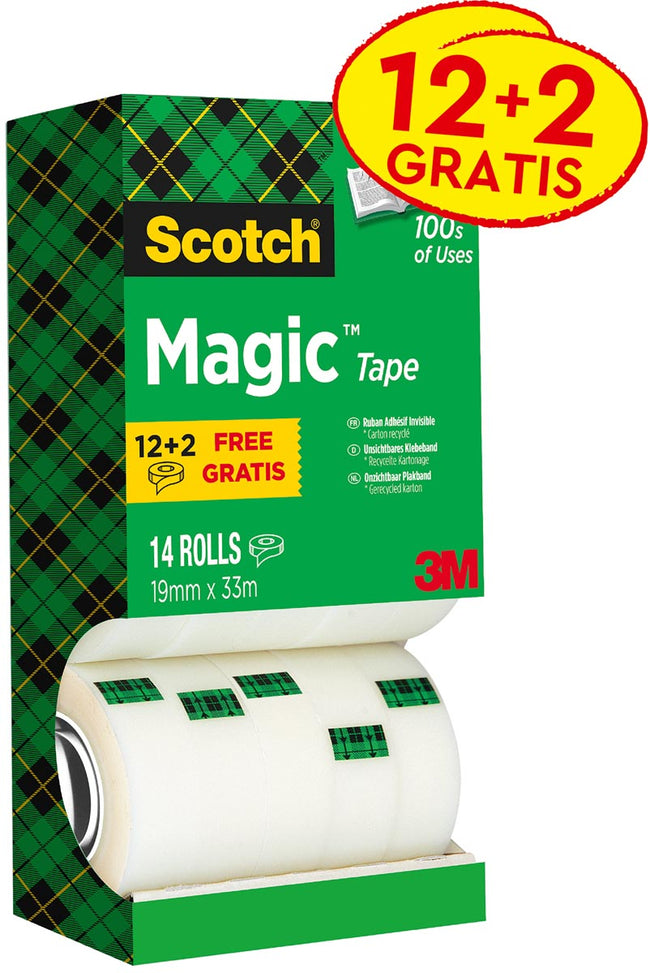 Scotch - Klebeband Magie E, Wertpaket 12 + 2 Rollen kostenlos