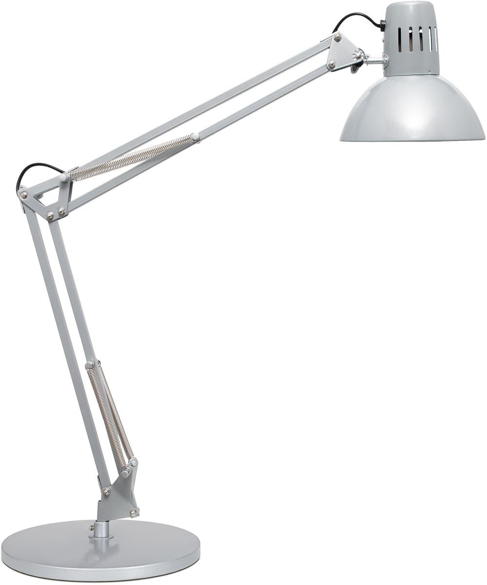 MAUL - study bureaulamp, op voet, zilver