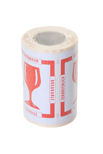 IEZZY -  Waarschuwingsetiket  breekbaar 80mmx100m rood