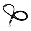 Langlebig – Textilschnur rPET, mit Karabiner, schwarz, Packung à 10 Stück