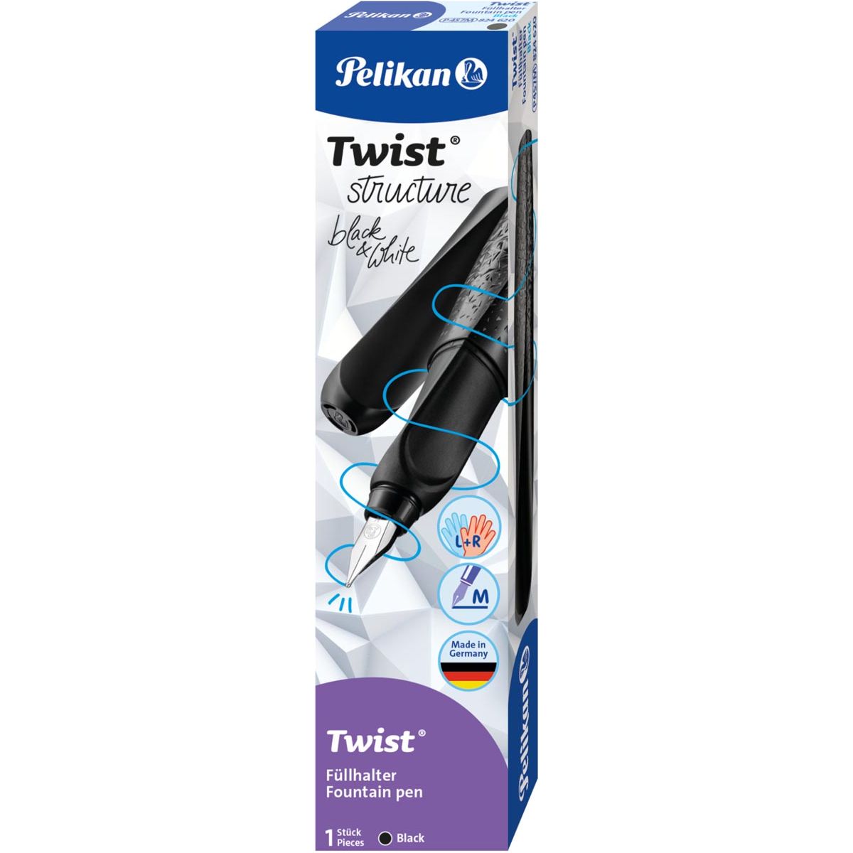 Pelikan - Twist vulpen Structure P457, zwart