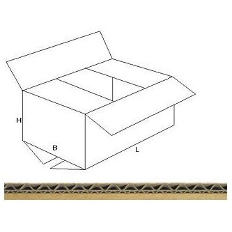 Brandless - Versandschachtel, eineinhalb Golf, 4,5 mm, braun, ft 305 x 215 x 250 mm