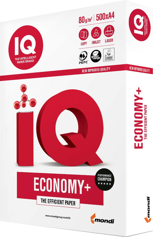 IQ - Economy+ printing paper ft A4, 80 g, pack of 500 sheets