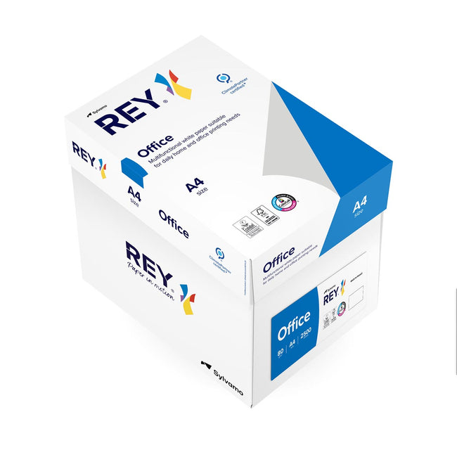 Rey - Document printing paper ft A4, 80 g, box of 2500 sheets