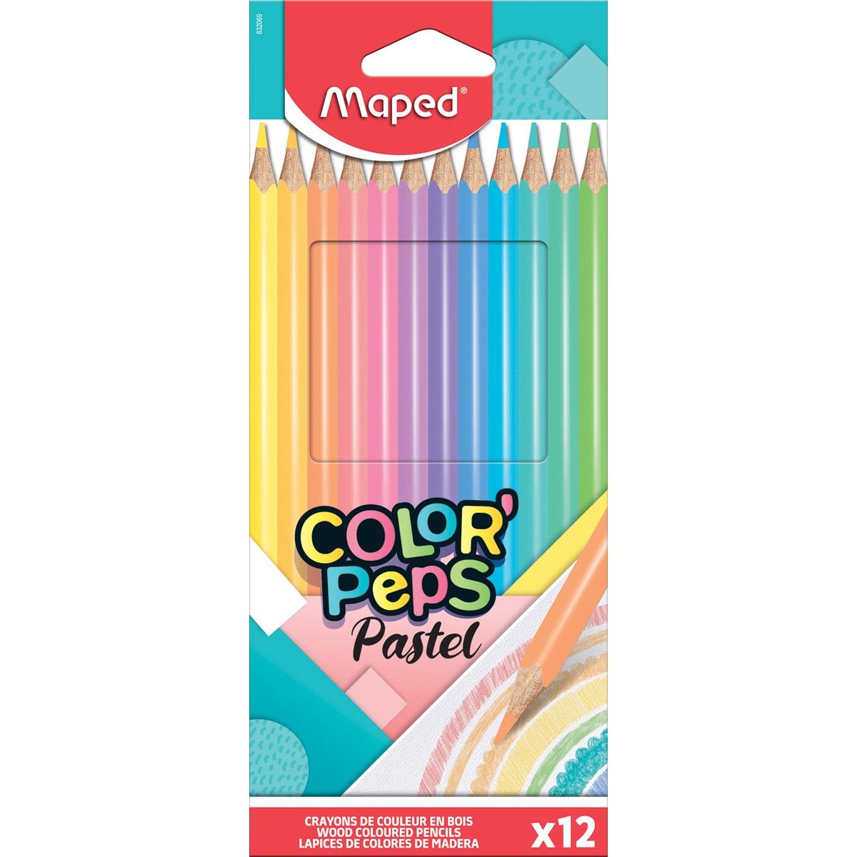 Maped - kleurpotlood Color'Peps tel, 12 potloden in een kartonnen etui