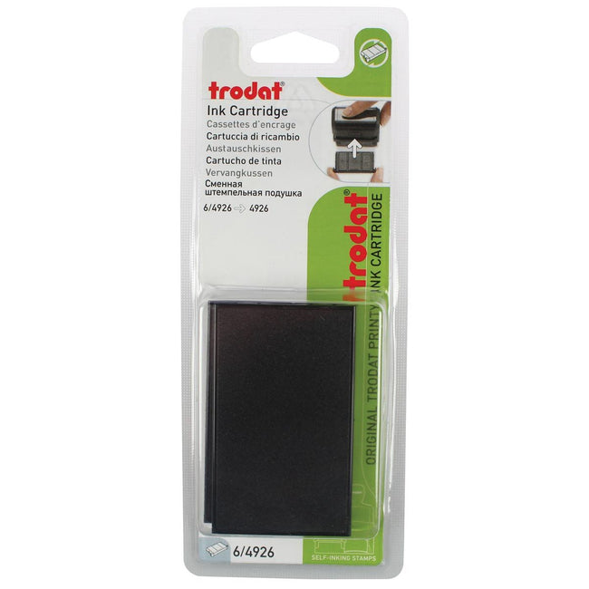 Trodat - replacement pad black, for stamp 4926, blister with 2 pieces