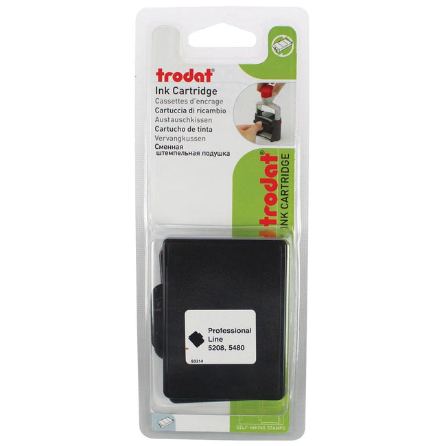 Trodat -  vervangkussen zwart, voor stempel 5480/5208, blister met 2 stuks