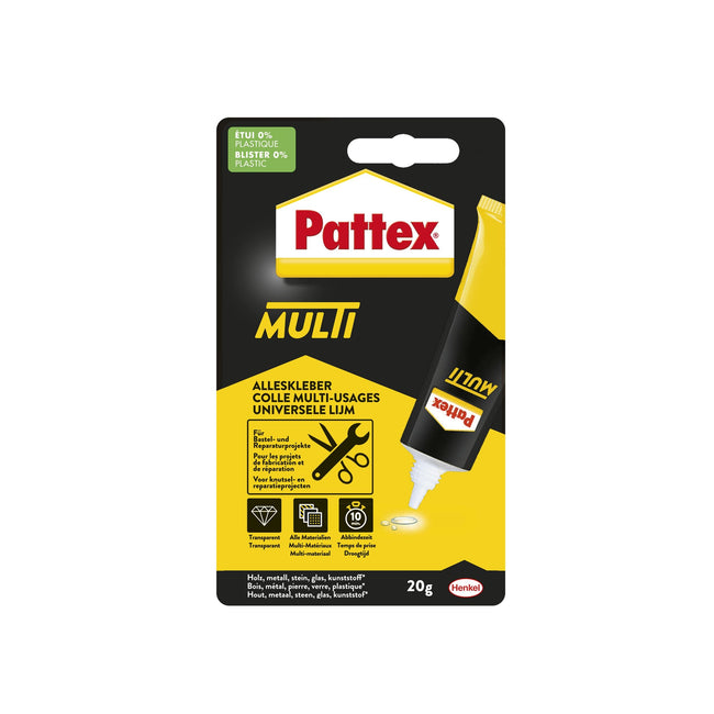Pattex - Colla multiuso Multi tubo da 20 grammi in blister | 6 pezzi