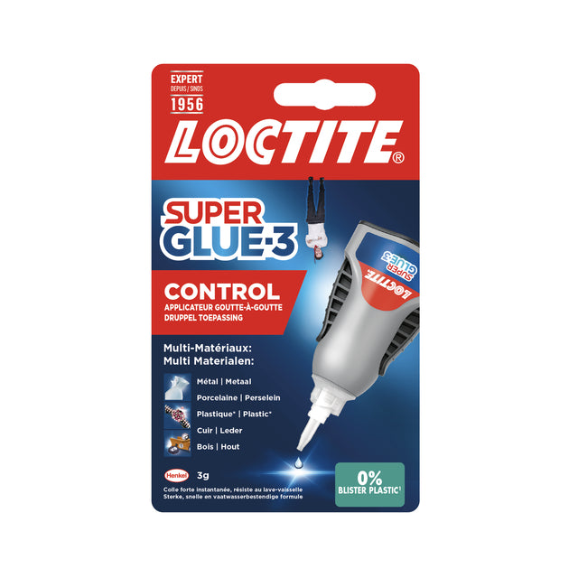 Loctite - Superglue Control tube 3 grams on blister | 12 pièces