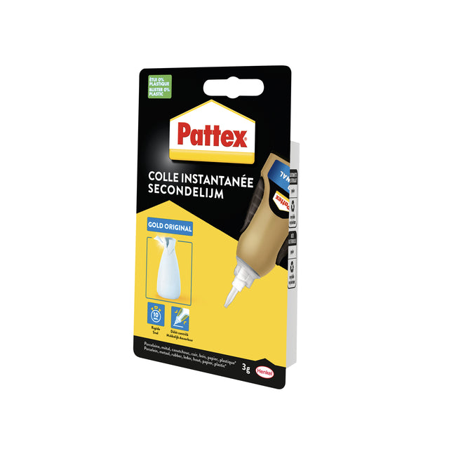 Pattex - Secondelijm Gold original tube 3gram op blister | 12 stuks