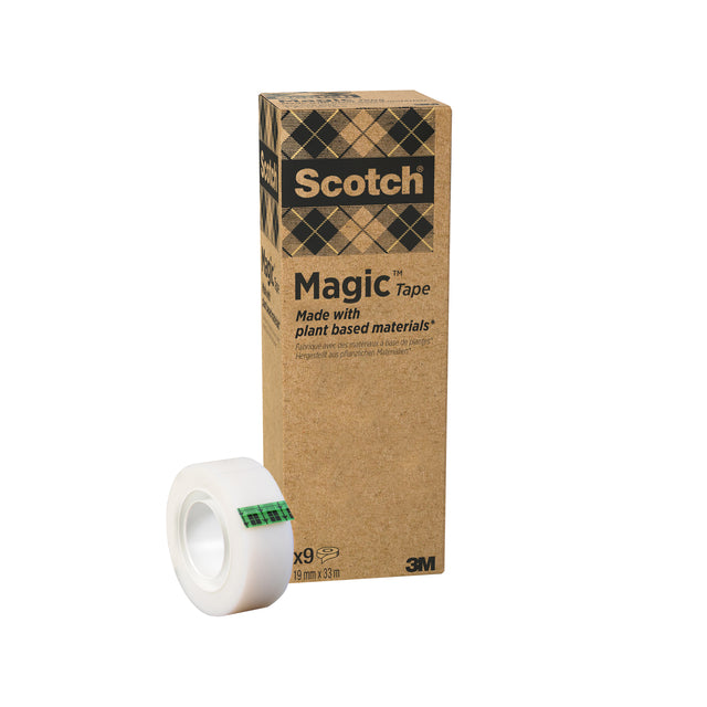 Scotch -  Plakband Magic 900 19mmx33m onzichtbaar mat 9 rollen