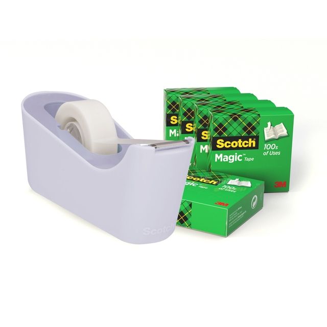 Scotch - Portanastro adesivo C18 lavanda + 6 rotoli magic e 19mmx33m