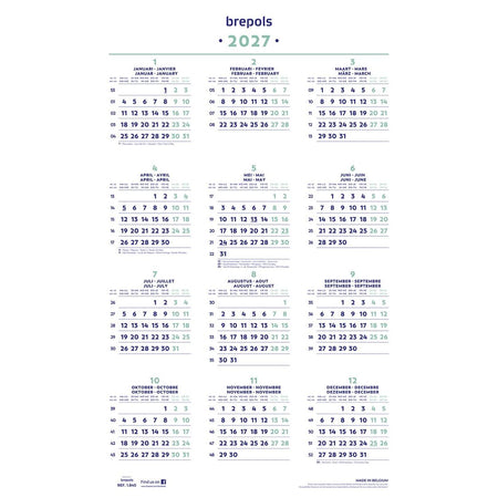 Brepols - Calendario annuale, 2026