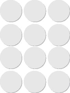 Apli -  ronde etiketten in etui diameter 25 mm, wit, 72 stuks, 12 per blad (2664)