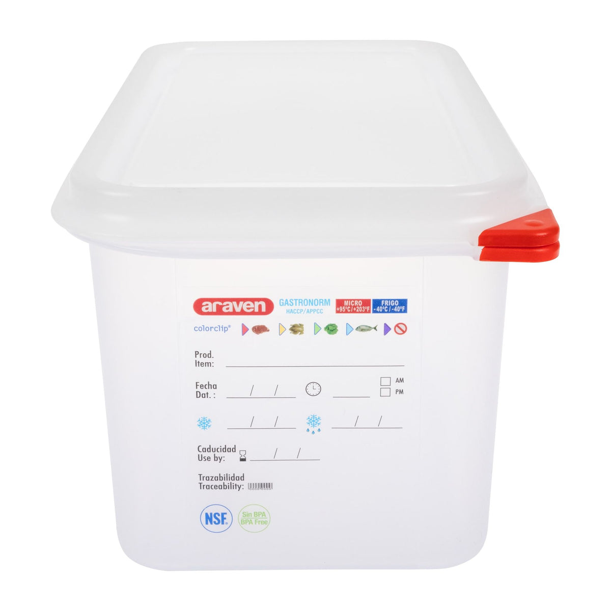 Araven -  Voedseldoos  gn 1/3 met deksel 6 liter