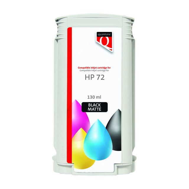 Quantore - Inkcartridge HP 72 C9403A MAT Black | 1 Stück | 12 Stücke