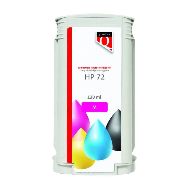 Quantore - Inkcartridge HP 72 C9372A Rood | 1 pièce | 12 pièces