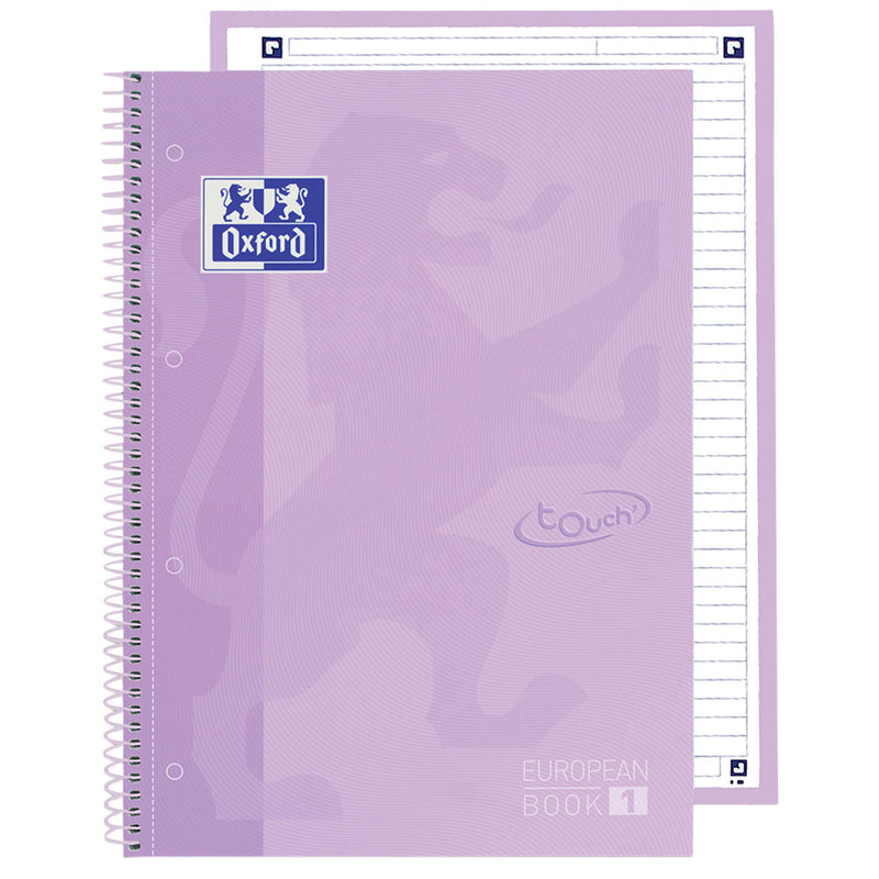 Oxford -  Notitieboek oxf touch europeanb a4+ lijn 160p pps