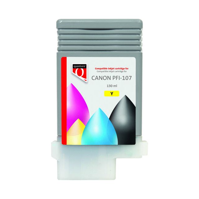 Quantore - Inkcartridge Canon PFI -107 jaune | 1 pièce | 12 pièces