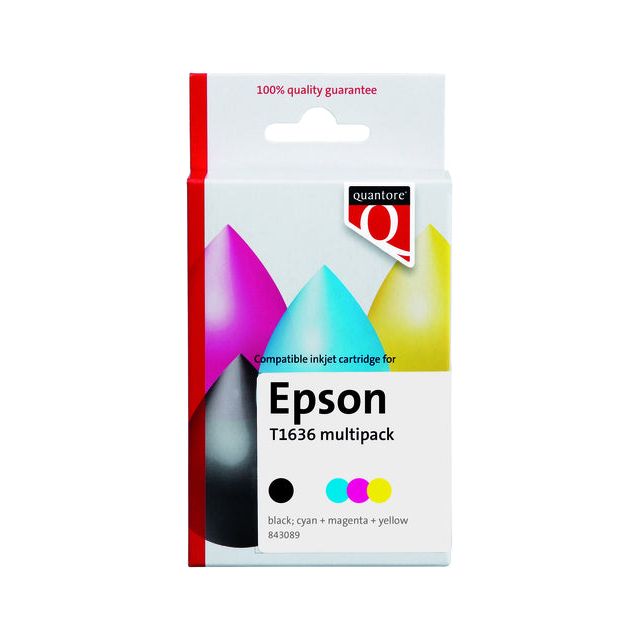 Quantore - Cartridge encre Epson 16xl T1636 Black 3 KL | Prendre un 4 morceau