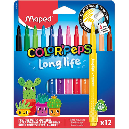 Maped -  viltstift Color'Peps, blister van 12 stuks