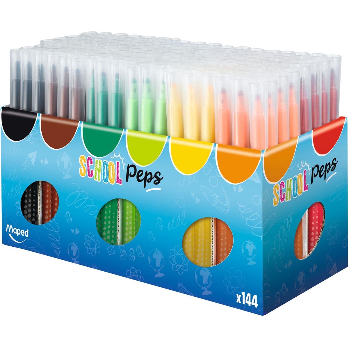 Maped -  viltstift Color'Peps, doos van 144 stuks (classpack)