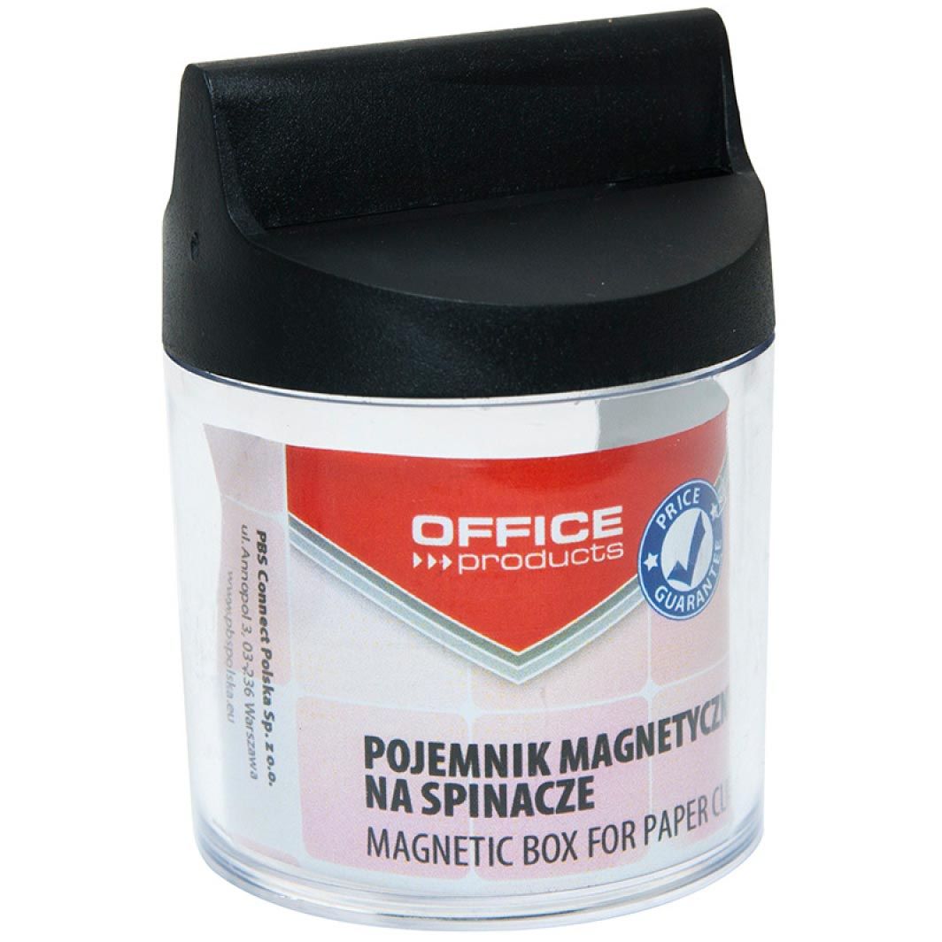 OFFICE products -   papierklemhouder, zonder clips, rond, magnetisch, transparant