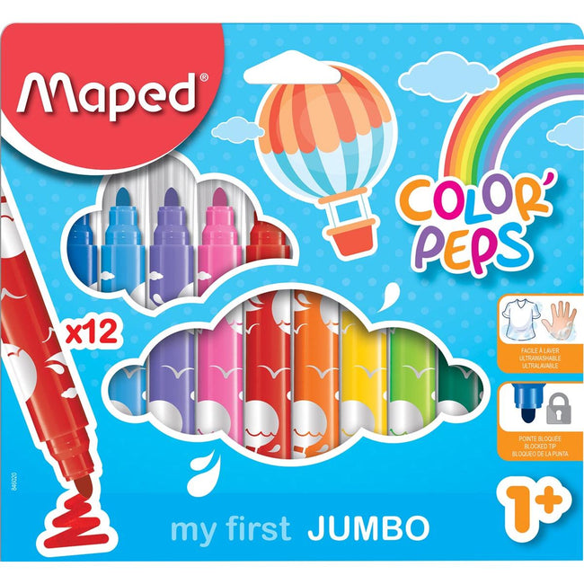 Maped - Felt-tip pen Color'Peps Early Age, case of 12 pieces, assorted