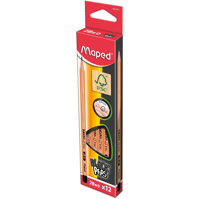 Maped -  potlood Black'Peps 2B, zonder gum
