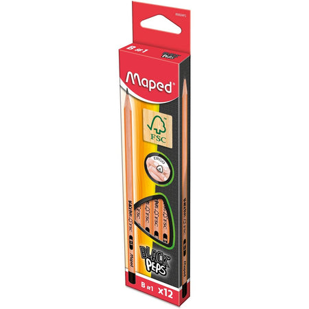 Maped - Matita Black'Peps B, senza gomma
