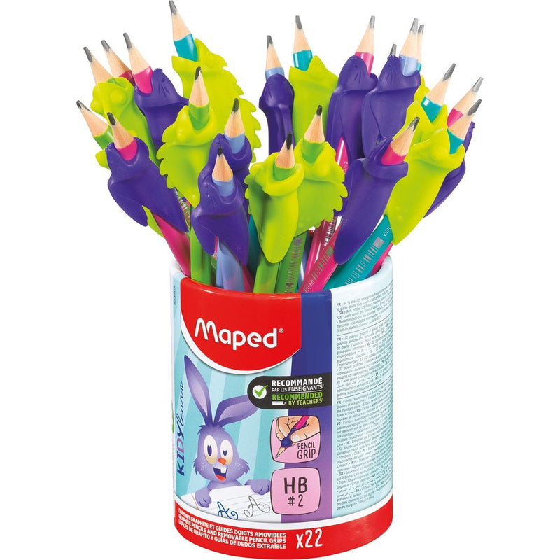 Maped -  Kidy Learn potlood HB, met vingergrip, display van 22 stuks