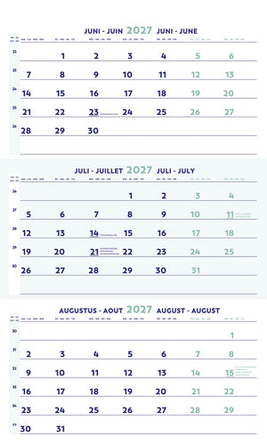 Brepols -   driemaandskalender 2027