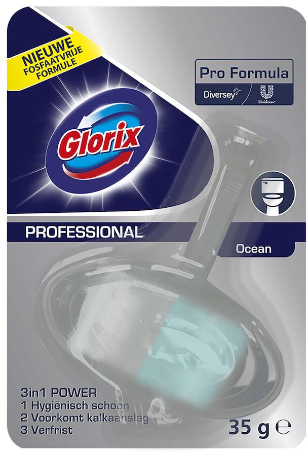 Glorix - Toilet block ocean fresh with holder