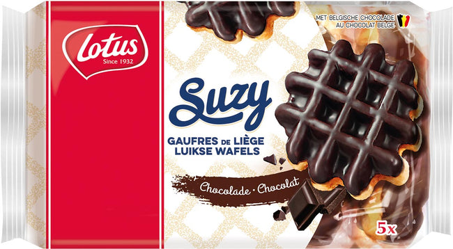 Lotus -   Suzy luikse wafel met chocolade, 57,6 g, pak van 5 stuks