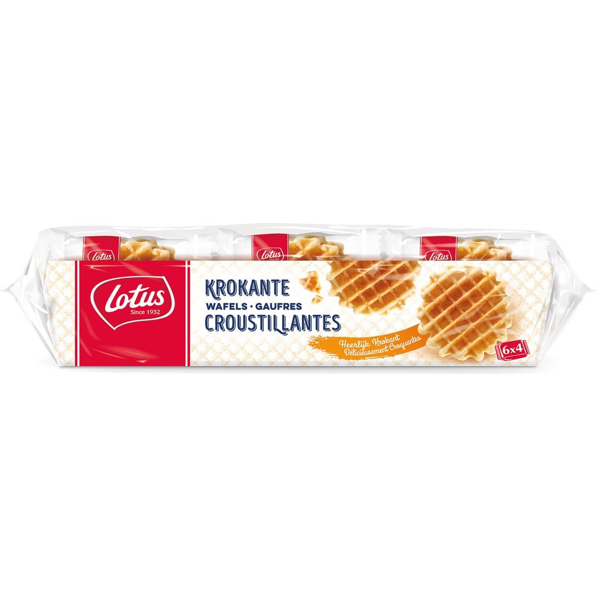 Lotus - Lotus krokante wafel, 36 g, pak van 6 x 4 stuks