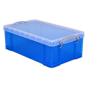 Really Useful - Opbergbox ru 12ltr 465x270x150mm transp blauw | Krimp a 1 stuk