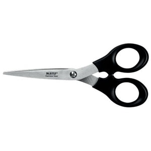 Leitz -  54230095 buro- knutselschaar Kantoorschaar Rechte knip Zwart, Roestvrijstaal