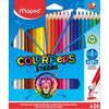 Maped - matita colorata Color'Peps Strong, 24 matite in una custodia di cartone