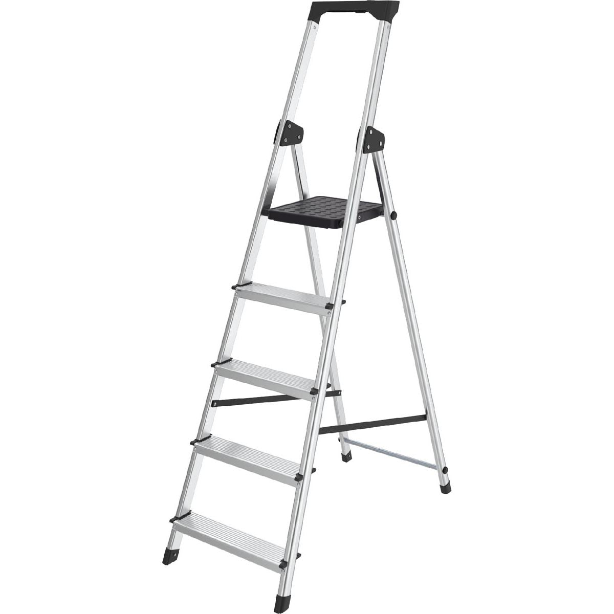 Brasq -   trapladder SL500, aluminium, zilver, 5 treden