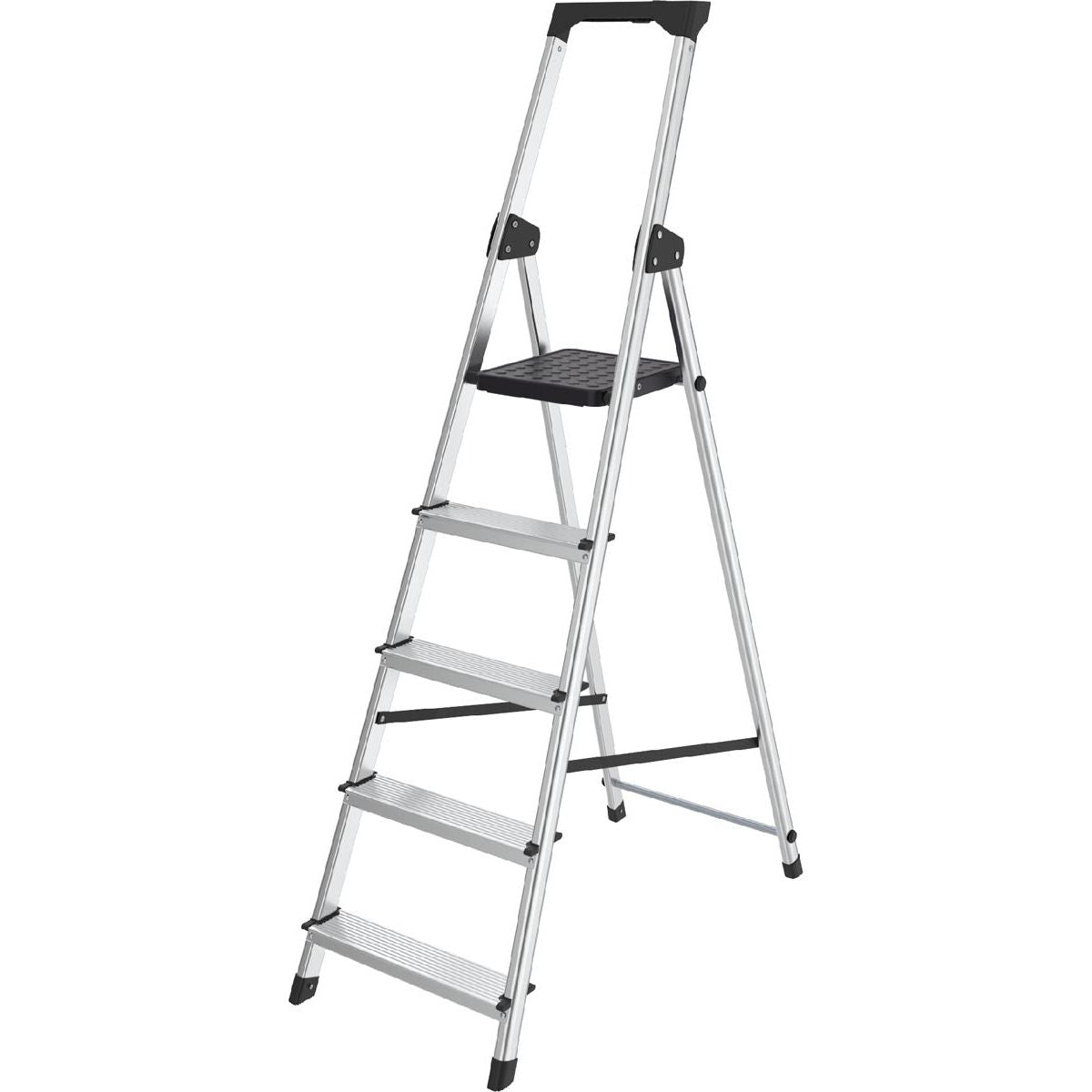 Brasq -  trapladder SL500, aluminium, zilver, 5 treden