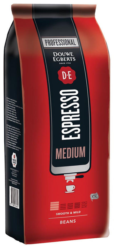Douwe Egberts - café en grano, espresso medio, paquete de 1 kg